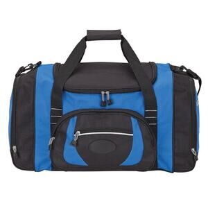 600D Poly Blue Sports Duffel Bag KD4205 Medium Travel Carry On Gym Carryall